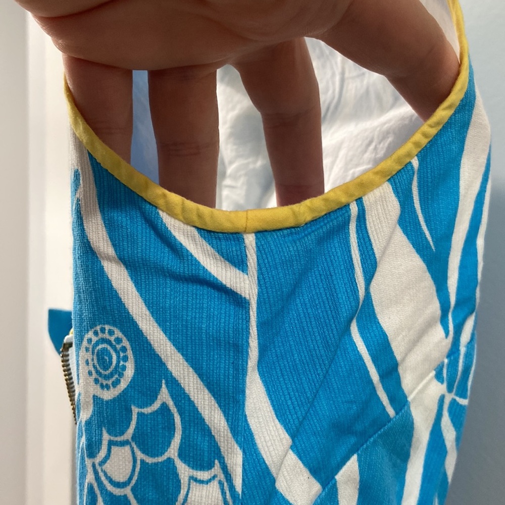 Lilly Pulitzer Joe Fish Resort White Delia Dress size 6 summer sleeveless island - Picture 15 of 16